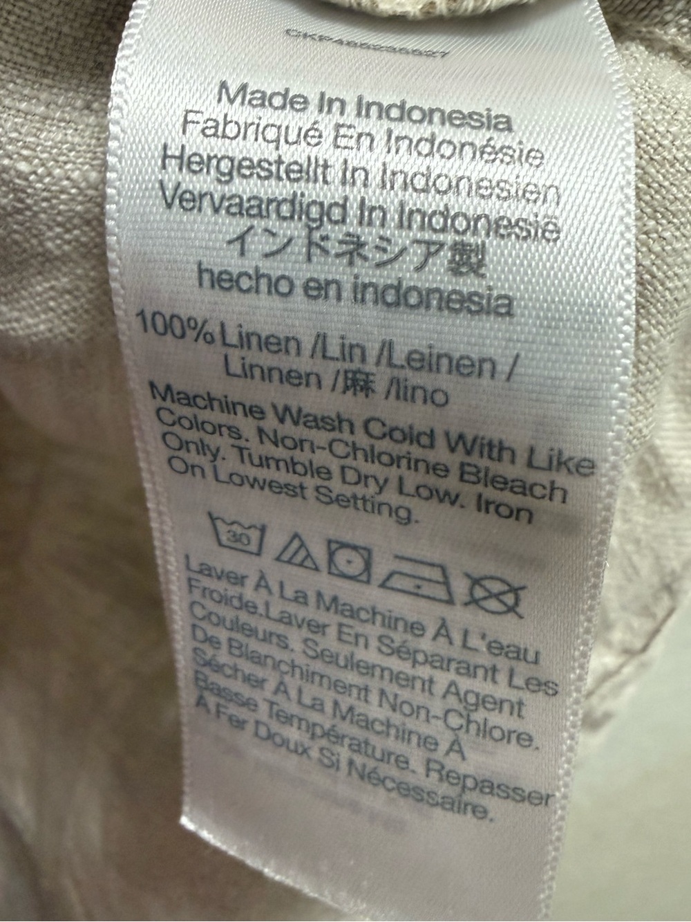 Madewell 100% Linen dress size S V-Neck Mini Dress in Light Beige - Picture 8 of 11